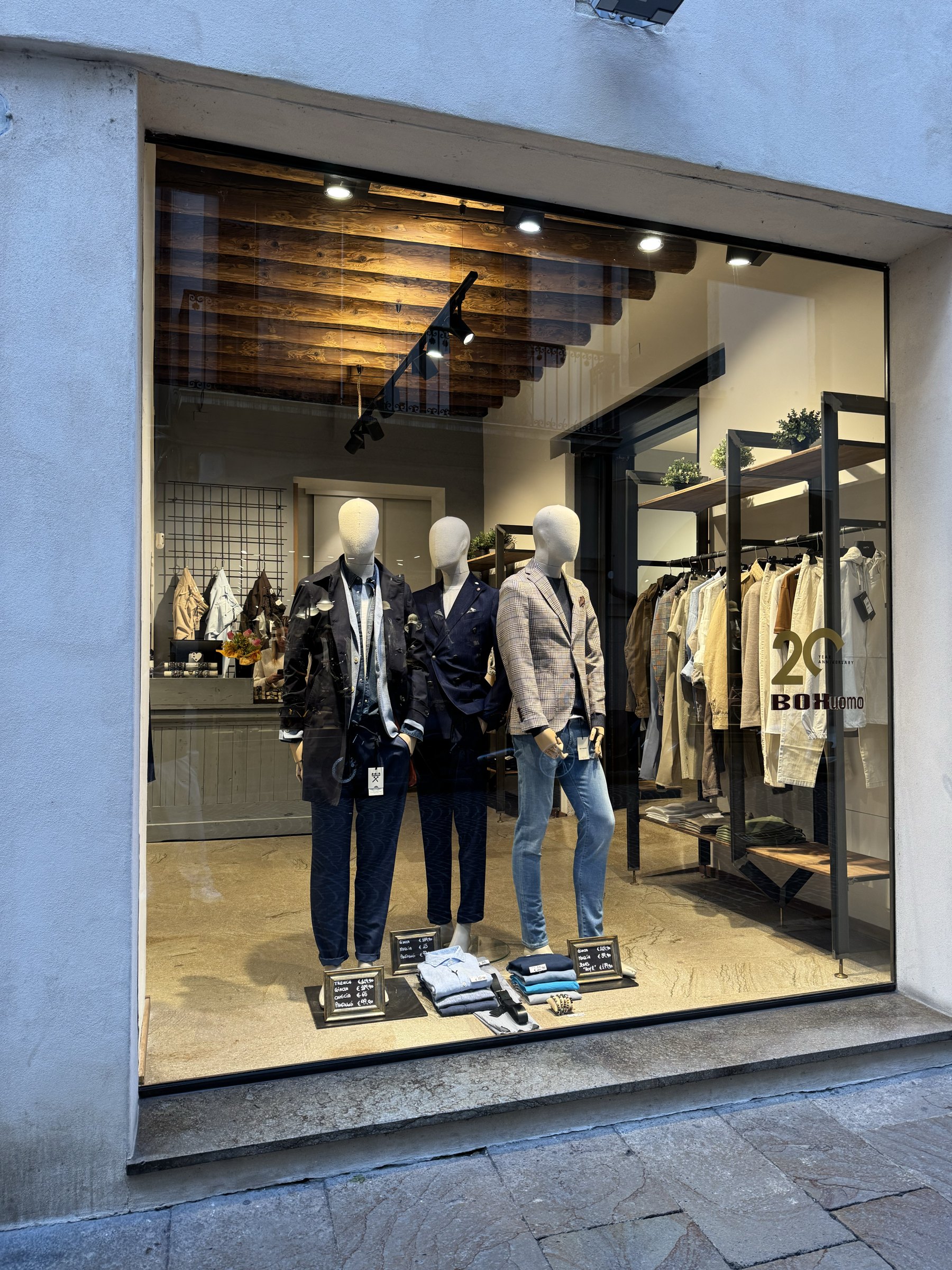 Vetrina Box Uomo con manichini
